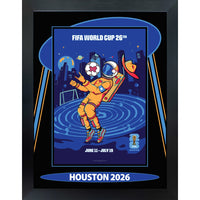Houston 2026 FIFA World Cup - Photoglass Framed - 20" x 26"-Officially licensed FIFA World Cup 2026 host city poster