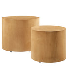 Modway Amani Round Nesting Coffee Tables - Natural - Set of 2-7