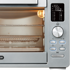 Salton NuRetro Digital Air Fryer Toaster Oven - Metallic Silver-12 one-touch presets: toast, bagel, pizza, air fry, cookies, and more—quick and easy cooking with the press of a button.