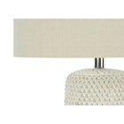 Monarch Specialties 31" H Contemporary Table Lamp - Cream Ceramic / Beige Shade-Minor assemble is required with illustrated instructions included. this accent lamp includes a 2 year limited warranty against manufacturer's defects for your satisfaction