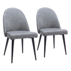Zuo Silloth Armless Dining Chair - Grey - Set of 2-Assembly required