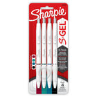 Sharpie S-Gel Fashion Barrel Gel Pens - Pearl White Body - Medium Point - 0.7 mm - Updated Classic Colour Assortment - Set of 4-Always smooth gel pens with no smearing or smudging