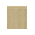 Manhattan Comfort Grace 28" Modern Nightstand 2-Piece Set - Natural Oak/Gold-Perfect for Bedside Storage, Lamps or Display Items