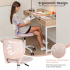 Homy Casa Colorful Fabric Teen Task Chair - Rose-Easy Assembly: Comes with clear instructions for quick and easy setup