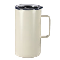 General Supply Goods + Co Stainless Steel Mug with Handle - 500 ml - Cream-Double wall stainless steel construction for temperature retention
