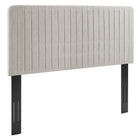 Modway Milenna Channel Tufted Upholstered Fabric Full/Queen Headboard - Oatmeal-Channel Tufted Full/Queen Headboard