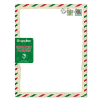 Geographics Holiday Postcard Letterhead - 8.5" W x 11" H - 70 Pack-Compatible with ink-jet printers