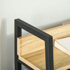 HOMCOM Modern Bookshelf Storage with 5-Tier Wide Shelving - Oak-Made of durable wood construction with a heavy-duty metal frame 