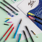 Mont Marte Signature Hand Lettering 26-Piece Set-Instruction booklet and 2 nib grades help beginners understand setup and build confidence with different lettering styles