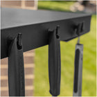 Blackstone 36" Iron Forged Original Griddle With Hood-Side shelf rail system and rail storage bin
