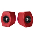 Hecate by Edifier G2000 Bluetooth Multi-Input Gaming Stereo Speakers with RGB Lights - Red-Total RMS: 8W + 8W (16W)