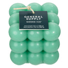 General Supply Goods + Co Bubble Candle - 13.4 oz - Mint-Unscented - perfect for scent-sensitive spaces