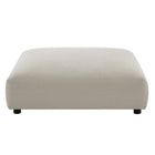 Modway Solace Modular Upholstered Fabric Ottoman - Linen-Non-Making Floor Glides