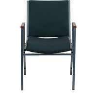 Flash Furniture HERCULES Series Heavy Duty Green Patterned Fabric Stack Chair with Arms-Multipurpose Stack Chair