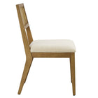 Modway Nimba Faux Rattan Fabric Dining Chairs - Heathered Weave Ivory - 2 Pack-7