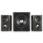 Edifier S360DB Bluetooth Bookshelf Speakers with 8" Wireless Subwoofer - Brown-Ditch those tiny, ineffectual satellite speakers, and enjoy full bookshelf sound quality