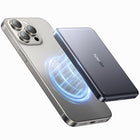 Torras MiniMag Power Bank 10,000 mAh 15w Qi2.0 - Grey-Magnetic Charging: no cables are needed
