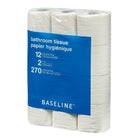 Baseline Bathroom Tissue - Double Roll - 12 Pack-Decoratively embossed