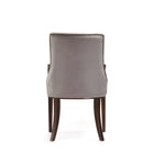 Manhattan Comfort Shubert Modern Faux Leather and Velvet Upholstered Dining Chair Set - Light Grey - Set of 6-22.75" L x 23" W x 37.25" H