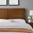 Modway Archie Wood Twin Headboard - Walnut-Window Pane Detail