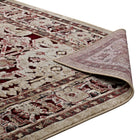 Modway Grania Ornate Vintage Floral Turkish Area Rug - 5 ft W x 8 ft L - Burgundy/Tan-High Density / Machine-Woven