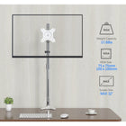 ShoppingAll Adjustable Single Monitor Standing Mount Extra Tall 31.5" Pole for Display up to 32" - White-8