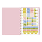 Cambridge Cherrywood Lane 2026-27 Weekly/Monthly Planner - 8½" x 6" - Peony Lace - Bilingual-One month per 2 page spread has open daily blocks a QuickNotes section and past/future month reference calendars