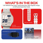Reebok Pulse Smartwatch - 45 mm - Victory Gold- Vivid 1.43″ AMOLED touchscreen stays legible under stadium lights or midday sun