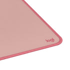 Logitech Studio Series Desk Mat - Darker Rose-Beauty that lasts: Strong, soft fibres are wrinkle and shrink-resistant, with flat-stitch, anti-fray edges, plus, an anti-slip rubber base (contains latex) keeps the computer desk mat steady