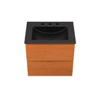 Modway Scenic 24" Wall-Mount Bathroom Vanity - Cherry/Black-Full-Extension Drawers