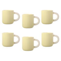 Maxwell & Williams Sherbet Lemon Yellow Mini Mug - 110 ml - 6 Pack-Dishwasher Safe