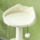 PawHut 31" Cat Tree Tower with Scratching Posts, Condo, and Beds - Toy Ball-Colour: Cream White 