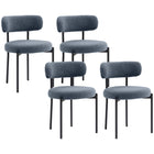HOMCOM Dining Chairs with Steel Legs for Kitchen - Grey - Set of 4-Packaged in a set of 4 for dinner, conversation, and more