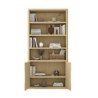 Manhattan Comfort Rivington 40" Modern 4-Shelf Bookcase Cabinet - Natural Oak-10
