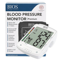 BIOS Diagnostics Blood Pressure Monitor - Premium-Stores 240 Measurements x 4 Users