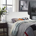 Modway Laura Upholstered Vinyl Queen Headboard - White-Silver Accent Copper Buttons