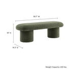 Modway Orla Chenille Upholstered Bench - Sage-Chenille Fabric Upholstered