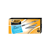 BIC Round Stic Grip Ballpoint Stick Pens -  0.8mm -  Black -  12 Pack-Improved Grip!