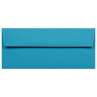 JAM Paper #10 Business Envelopes, 4 1/8 x 9.5, Brite Hue Blue Recycled, 100 Pack (15861g)-Blue
