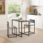 HOMCOM Industrial 3-Piece Small Space Dining Set - Grey-Stylish modern design makes it able to fit in any decor