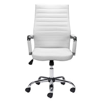 Zuo Primero Office Chair - White-Plush and durable faux leather fabric