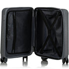 Champs Iconic II 20" Carry-on Luggage Case - Silver-Lightweight Polycarbonate Material