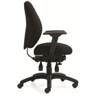Staples ObusForme Professional Low Back Multi Tilter Office Chair - Petite Seat - Fusion Carbon Fabric - Black-Infinite position tilt lock control locks the chair in place, or allows it to tilt freely, according to user preference