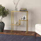 Hudson&Canal Lovett 22"W Console Table - Brass-Features easy assembly