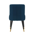 Manhattan Comfort Eda 22.83" Modern Velvet Upholstered Dining Chair - Midnight Blue-Delivered to you Fully Assembled! No Assembly Required
