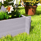 Outsunny 3-Tier Raised Garden Bed with Trellis for Climbing Plants - Grey-Inner fabric bag promotes healthy roots and soil
