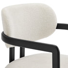 Modway Elio Barrel Fabric and Metal Dining Chair - Black/Cream-10
