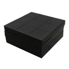 Edgewood Value Flex Solid Top Light Duty Interlocking Anti-Fatigue Mat - 3' W x 3' L x 9/16" D - Black - 25 Pack-Light Duty