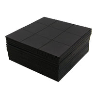 Edgewood Value Flex Solid Top Light Duty Interlocking Anti-Fatigue Mat - 3' W x 3' L x 9/16" D - Black - 25 Pack-Light Duty