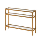 Hudson&Canal Sivil 42"W Console Table - Brass-Features easy assembly